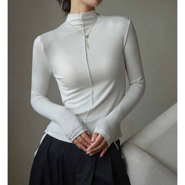 Base Clothing Autumn And Winter Modal Half Turtleneck Women